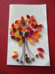 Quilling Card Autumn Tree